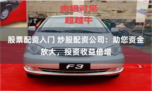 股票配资入门 炒股配资公司：助您资金放大，投资收益倍增